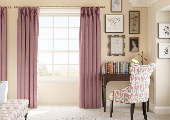 Delicate Chevron, Garnet - Made to Measure Curtains - Image 3